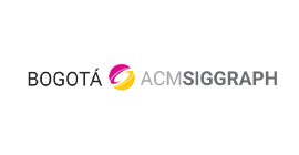 Logo del evento ACM SIGGRAPH en Bogotá, Colombia con participación de Zykax