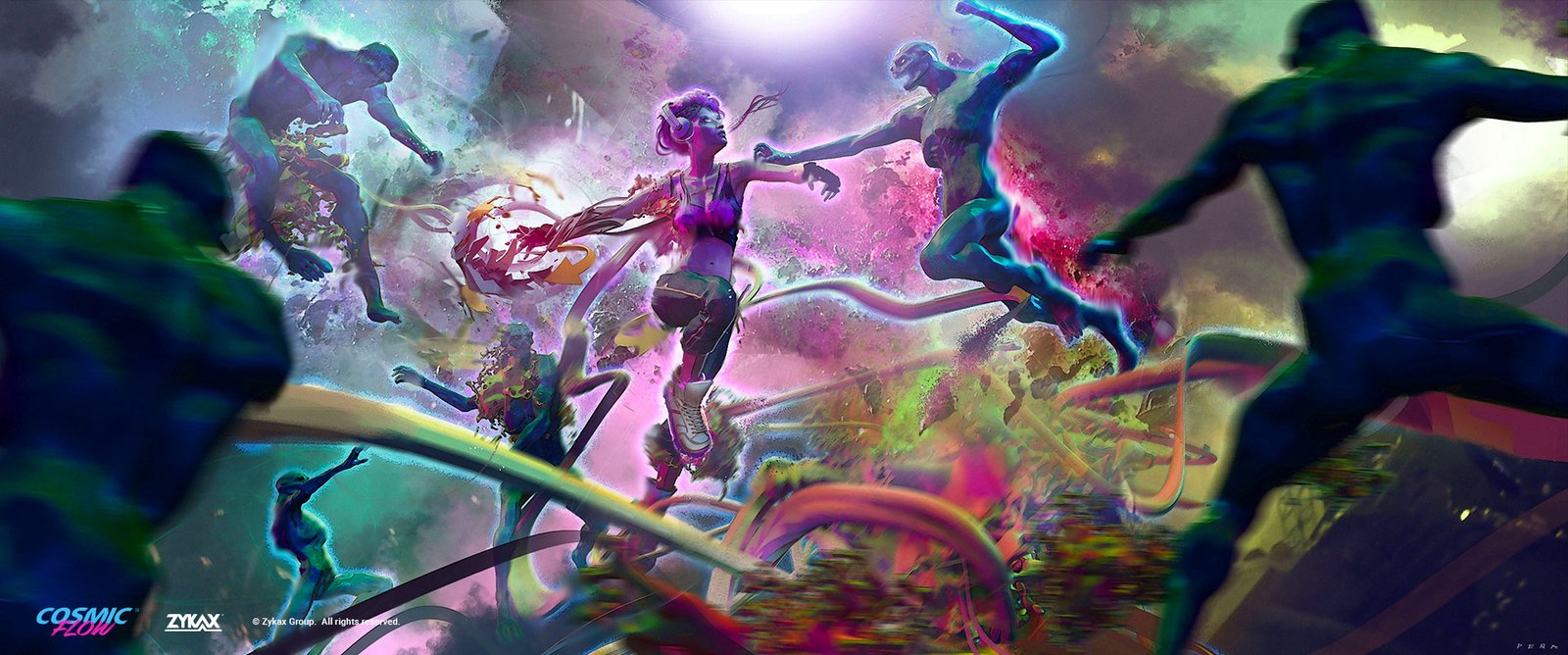 Cosmic Flow, serie, película y cómic de fantasía Hip Hop creada por ZYKAX en Medellín, Colombia