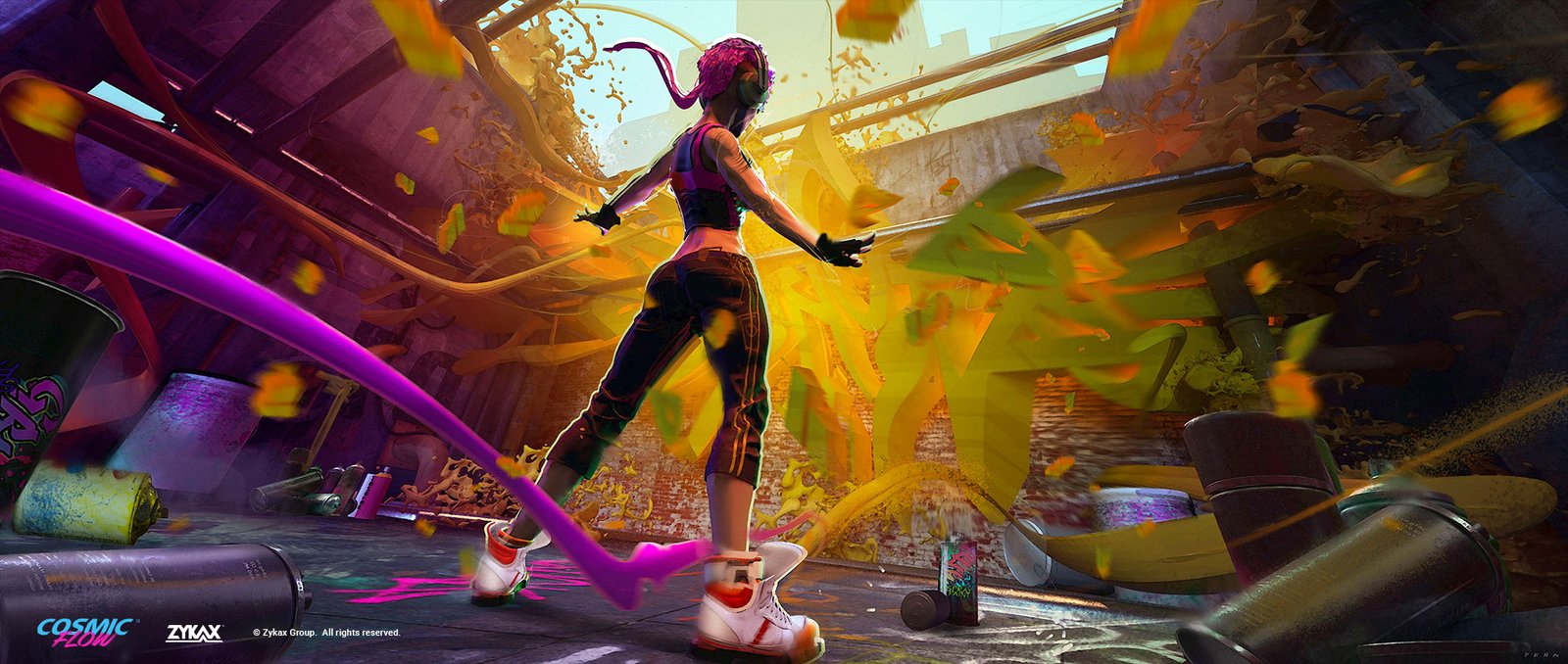 Cosmic Flow, serie, película y cómic de fantasía musical Hip Hop creada por ZYKAX en Medellín, Colombia