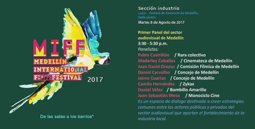 Panel del sector audiovisual de Medellín en el programa Medellín Se Anima del MIFF, con participación de ZYKAX