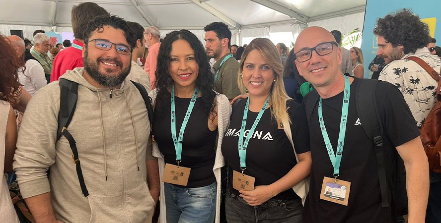 ZYKAX y parte de la delegación colombiana en Iberseries Platino Industria en Madrid, evento internacional de la industria audiovisual iberoamericana.