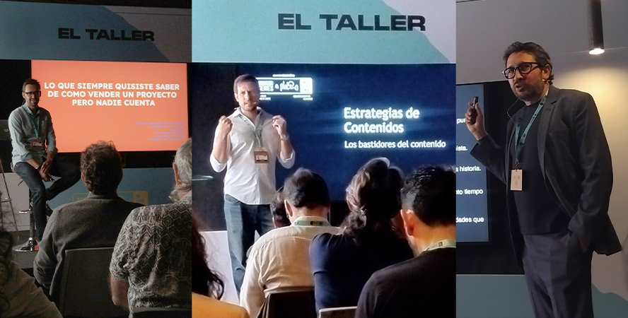 Camilo Hernández de ZYKAX participó en el taller de estrategia de contenidos dictado por Carlos Quintanilla ( VP of Original Content, LATAM & USH en Sony Pictures Television ), Iván Stoessel ( Regional Content Development Sr. Manager en Paramount ), Arturo Díaz ( Director de contenido en AF films, director general en Cattleya Producciones, director de contenido original en Netflix ) durante Iberseries Platino Industria en Madrid.